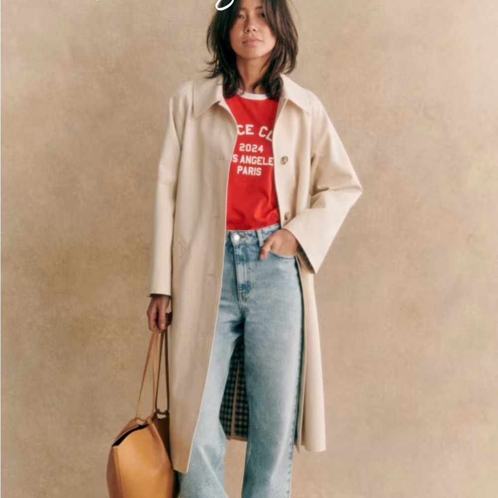 Sézane Clyde Trench (Size 36)